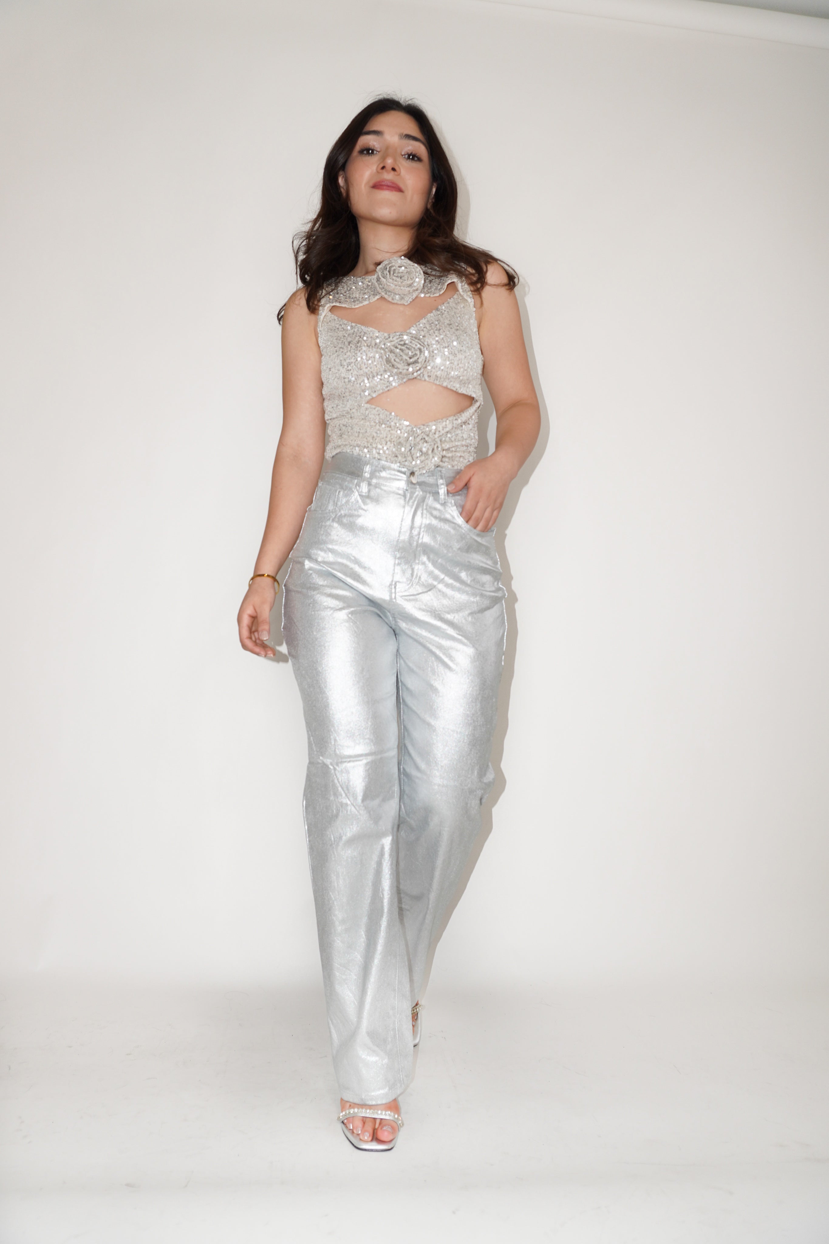 ALANNA TOP - CHAMPAGNE