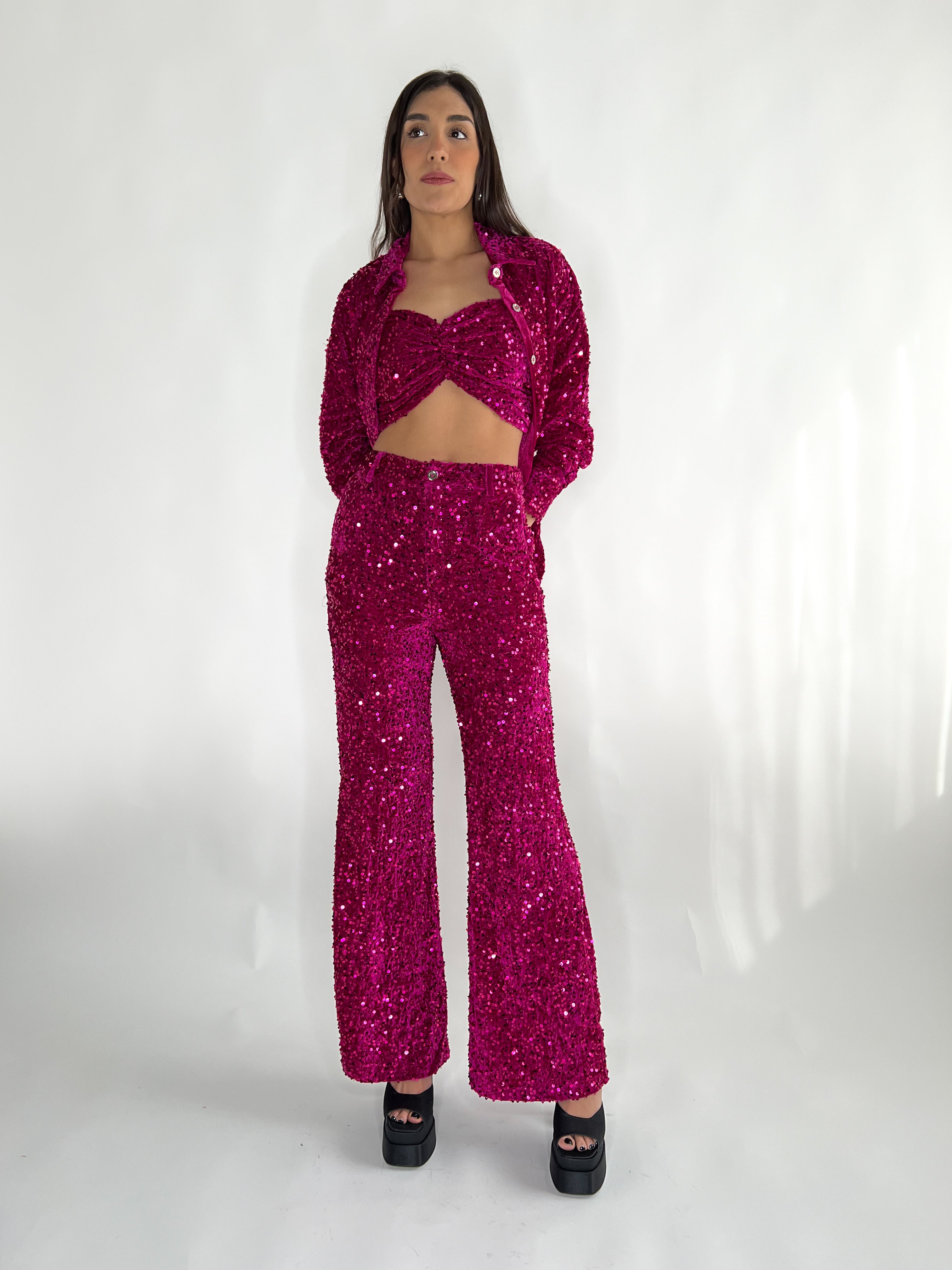 GIULIA SEQUIN T-SHIRT-PINK