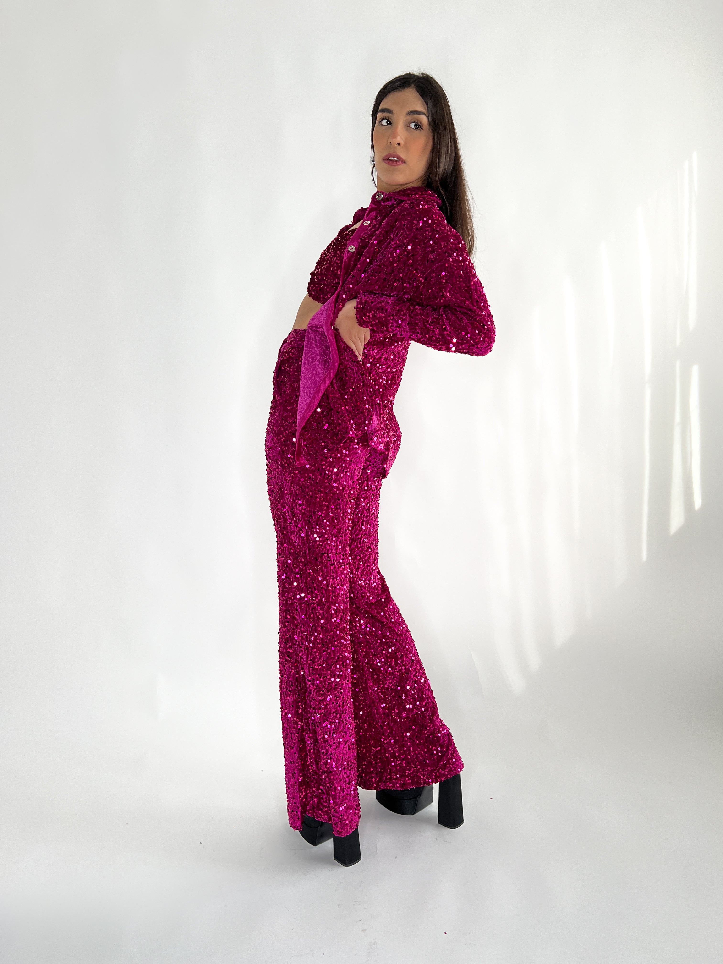 GIULIA SEQUIN T-SHIRT-PINK