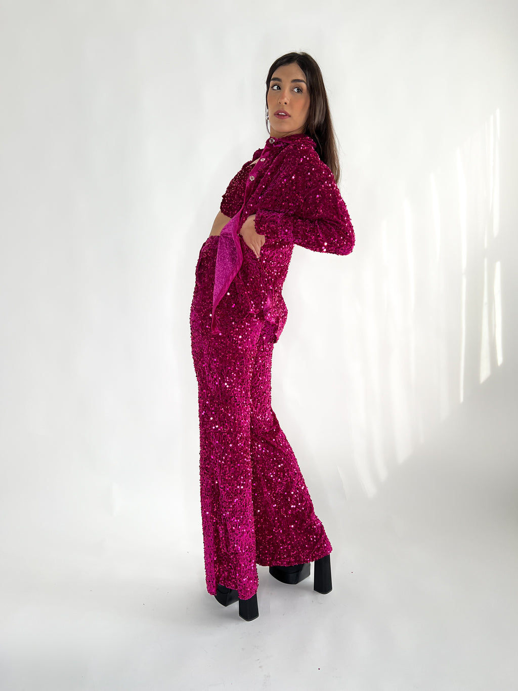 GIULIA SEQUIN T-SHIRT PINK