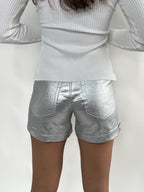 THELMA METALLIC SHORT SILVER
