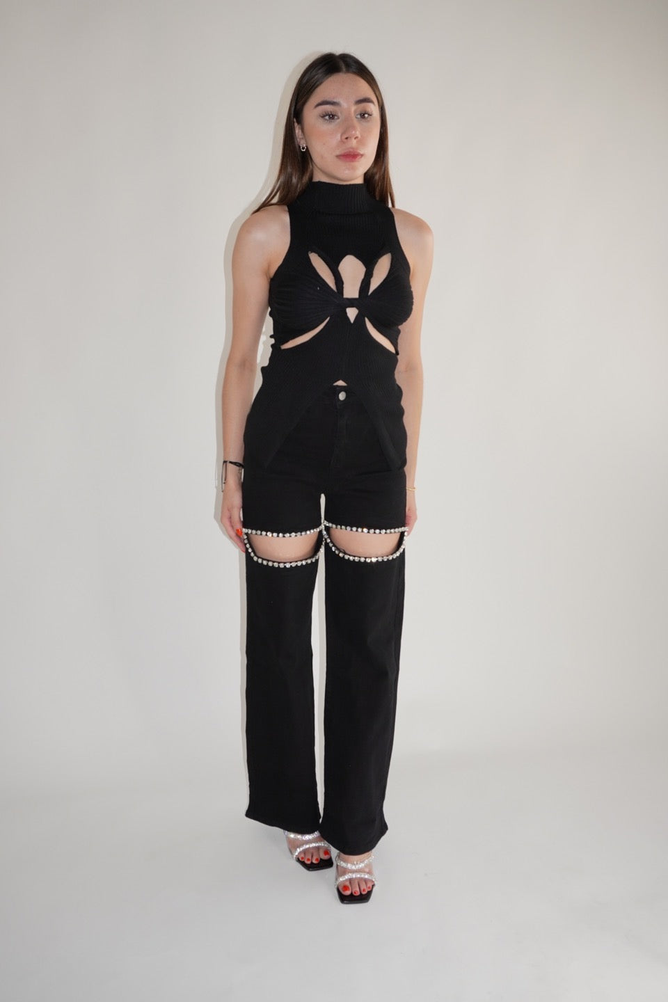 MEDUSSA TOP - BLACK