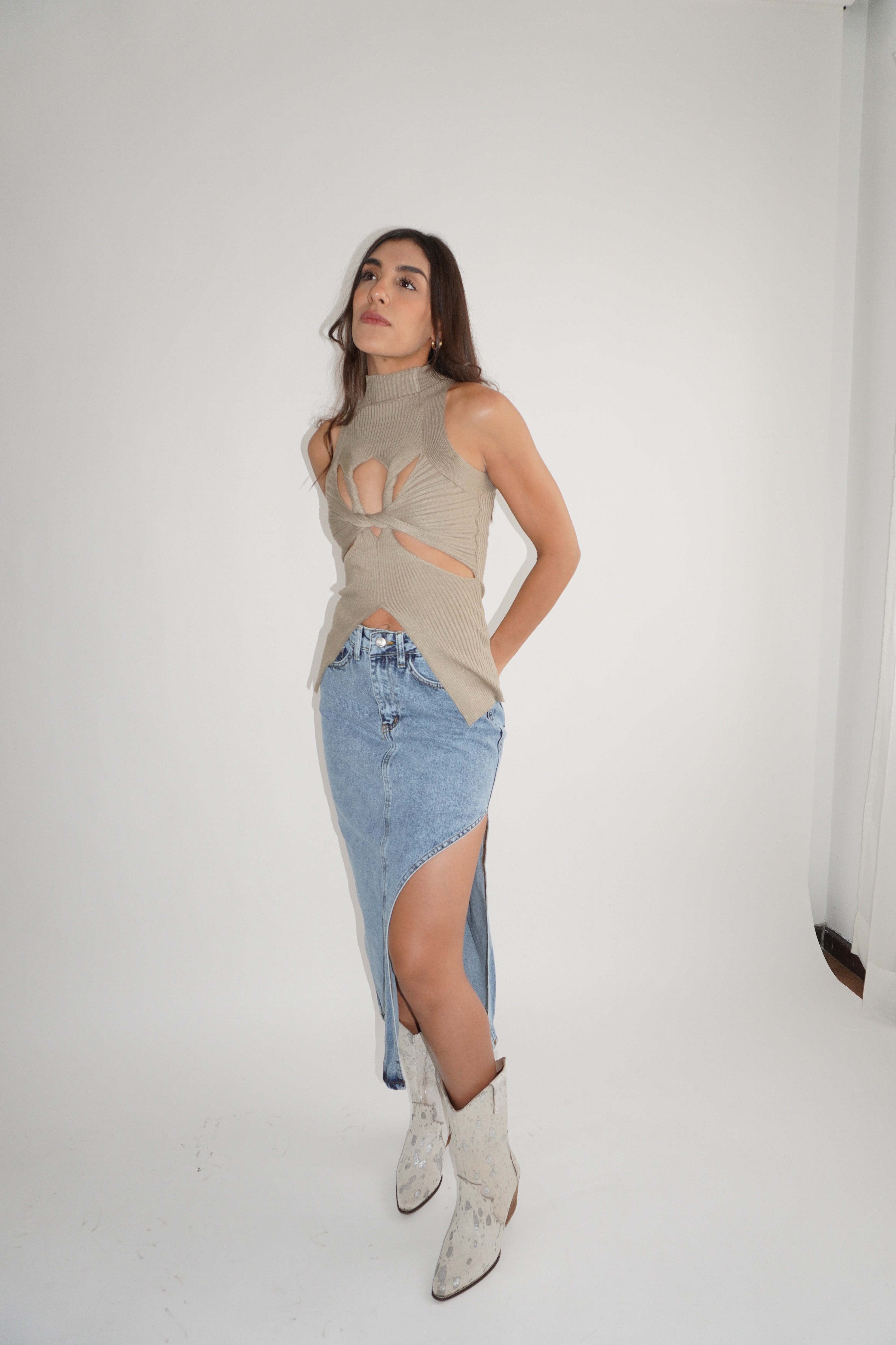 MEDUSSA TOP - BEIGE